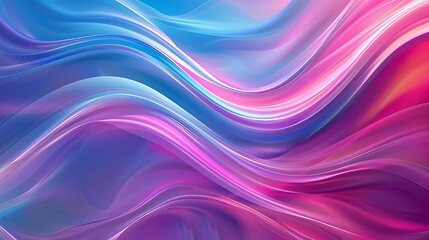 Fototapeta premium Light purple and blue waves of energy flow and undulate.