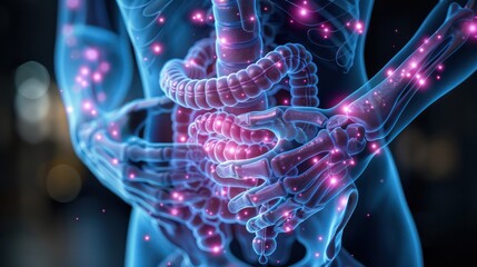 Scientific diagram showing calcium absorption and dependence on vitamin D in the gut.