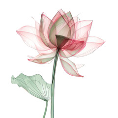 Naklejka premium side view of lotus transparent isolated on white PNG