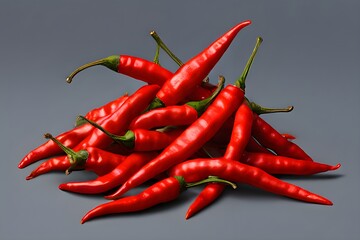 Isolated red hot chili peppers against a white backdrop. Red hot chili peppers and spicy cuisine on a dark backdrop. Red chili pepper in closeup on a black backdrop


