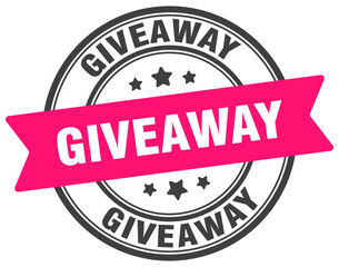 giveaway stamp. giveaway label on transparent background. round sign