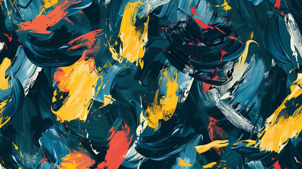 A seamless pattern with digital paint strokes