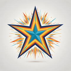 Obraz premium star graphic pop art 70s