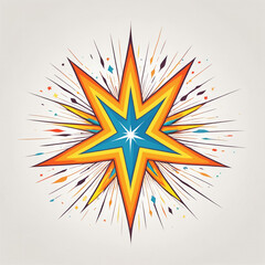 Obraz premium star graphic pop art 70s