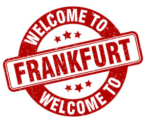 Welcome to Frankfurt stamp. Frankfurt round sign