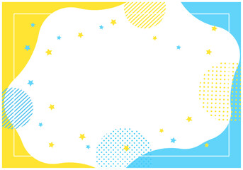 ポップで爽やか夏フレーム背景12の4