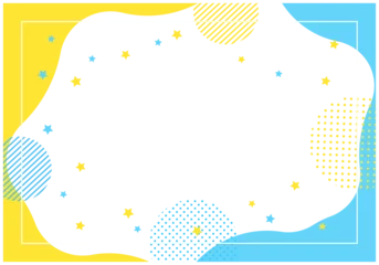 Keuken foto achterwand Pop Art ポップで爽やか夏フレーム背景12の4  © marutan