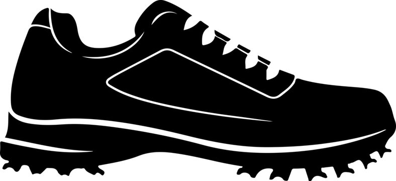 black golf shoe silhouette clip art preview