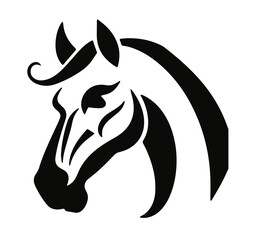 a Bold Black Horse Head Logo