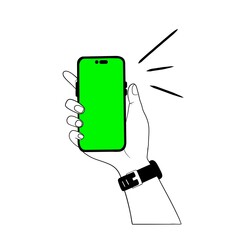 Smartphone blank screen interface illustration
