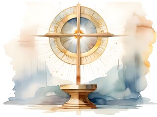 Jesus Christ in the monstrance Sacrament of the Eucharist. Corpus Domini. Corpus Christi