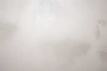 Naklejka premium Vintage distressed old photo light leaks, film grain, dust and scratches transparent texture overlay with vignette border. Dirty gritty grunge analog 8k 16:9 retro effect background with copy space. 