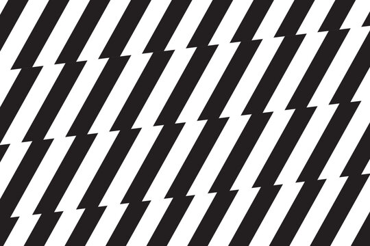Repeating zigzag lines wallpaper. Thunder bolt background. Electric power, flash light, jagged stripes pattern. Superhero, boom, speed or surprise anime cartoon print. Vector graphic illustration