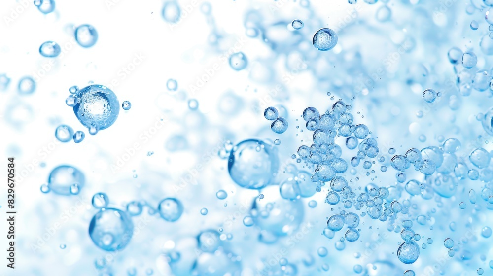 Poster A bunch of bubbles floating in the water. Suitable for various design projects
