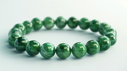 Rosary bracelet made from high quality jade. AI Generative.