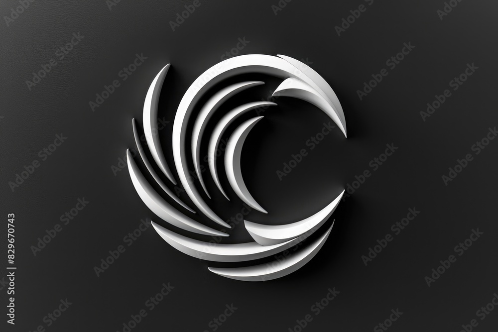 Leinwandbilder A monochrome image of a circular object. Suitable for various design projects