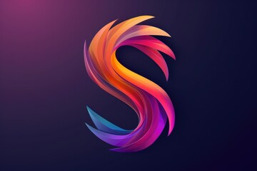 Obraz premium The letter S created with vibrant, colorful lines. Perfect for graphic design projects