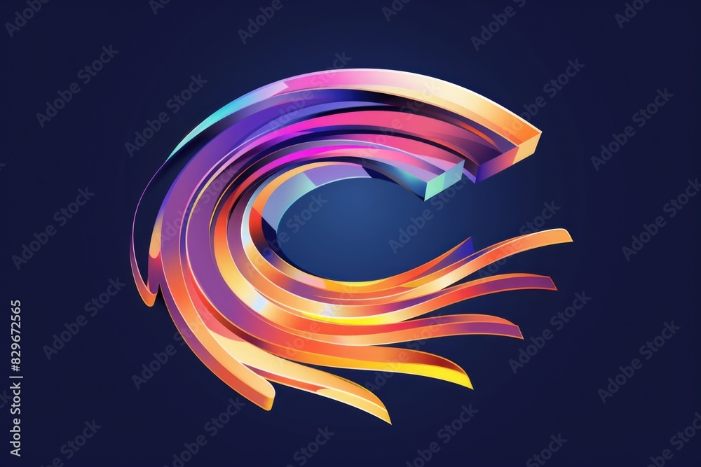 Poster vibrant abstract design on a dark background, suitable for various creative projects