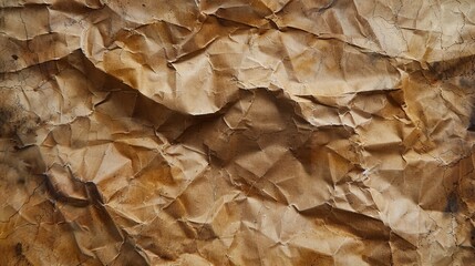 Close-up of old brown paper with a distressed surface.