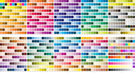 Vector color palette. + 500 different colors. Pattern size 1x1. Details chaotically scattered.