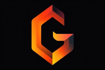 A striking red and orange logo against a black background. Perfect for branding and design projects