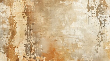 Fototapeta premium Faded brown background with grunge marks and worn details.