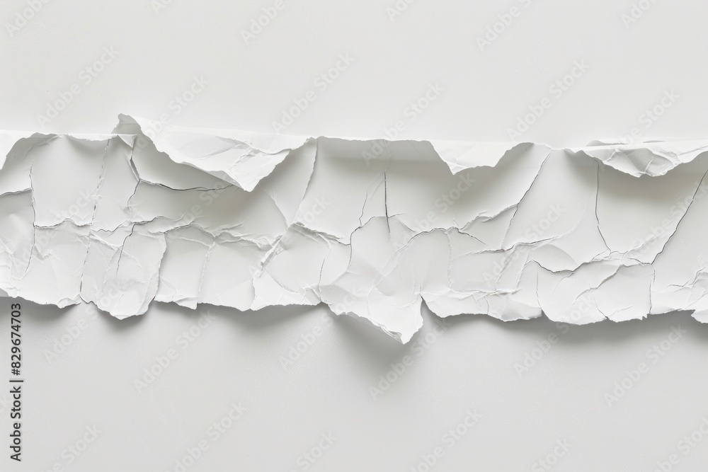 Poster A torn piece of paper, isolated on white background. Ideal for concepts related to education and communication