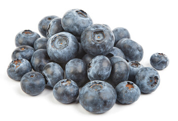 Blueberry fruit, fresh and healthy food. On white background