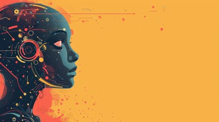 Fototapeta premium image with colorful technology concept