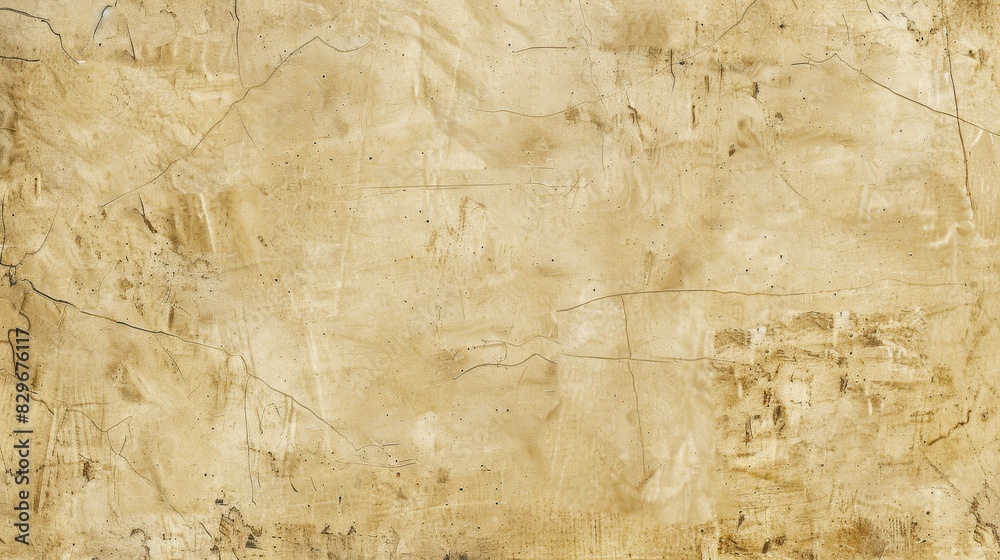 Wall mural Antique beige parchment with a worn look and vintage details. - Wall murals
