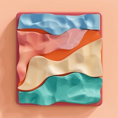 Obraz premium Skin graft flat design top view burn unit 3D render Triadic Color Scheme