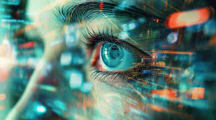 Abstract depiction of ethical dilemmas in the digital age, with philosophical symbols intertwined with blurred, futuristic elements, inviting reflection