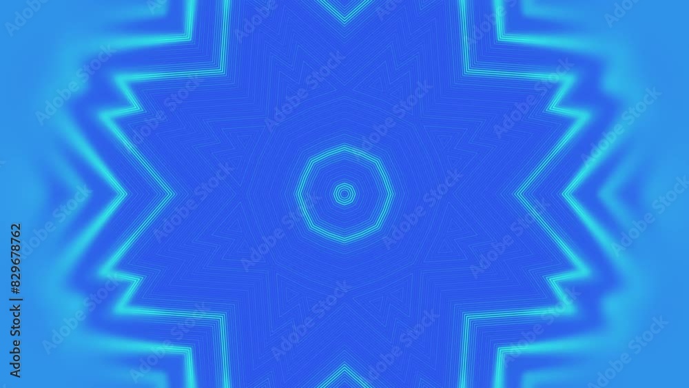 Poster 3d rendering loop animation of a star-shaped geometric figure. 4K