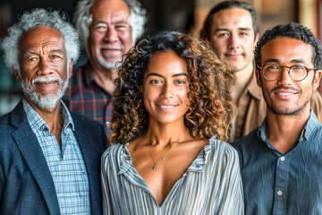 Fototapeta premium Diverse group of smiling individuals