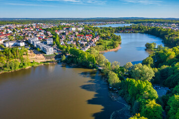 Kashubian Lake District landscape in Kartuzy, Pomerania. Poland