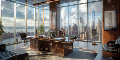 modern office interior, business concept, work life, business success
