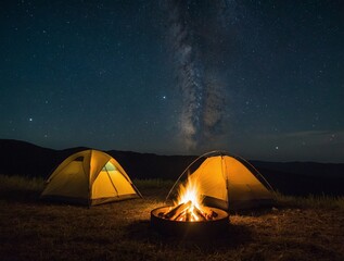  "Summer Adventures: Camping and Campfire under the Stars"