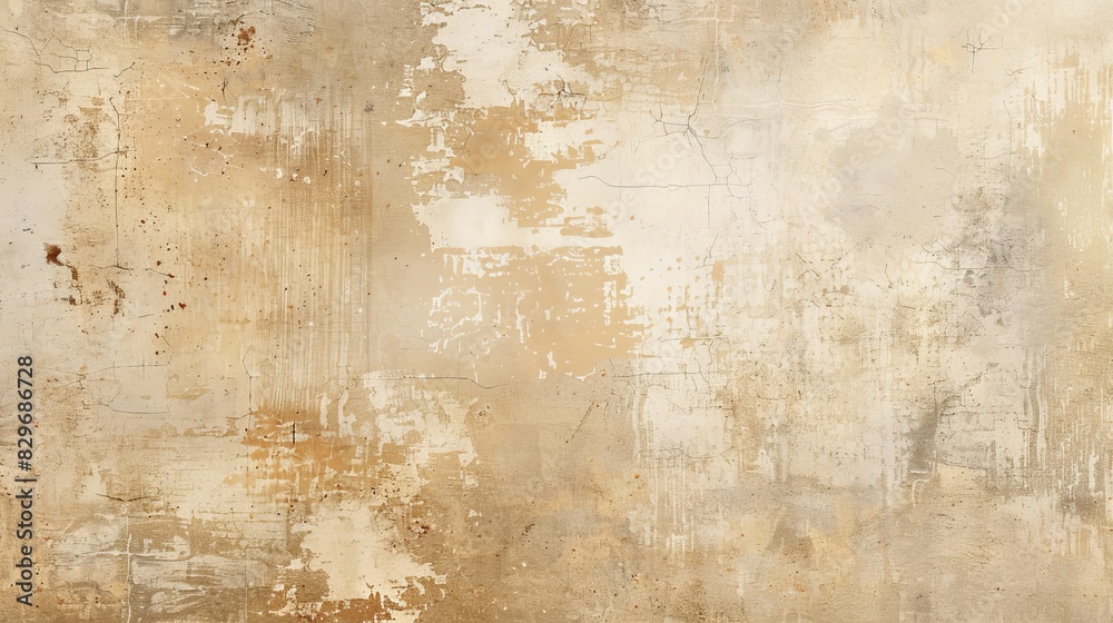 Wall mural Distressed beige background with subtle texture and wear. - Wall murals