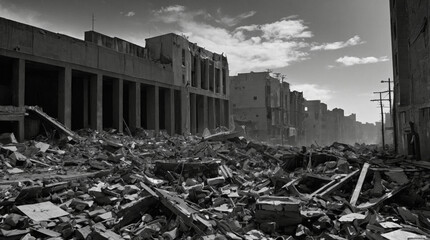 A deserted city without people