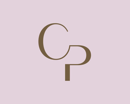 CP letter logo icon design. Classic style luxury initials monogram.
