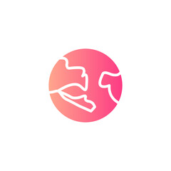 Obraz premium media gradient icon