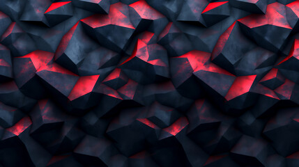 Abstract black background with red glowing shapes of dark rocks, creating an abstract pattern