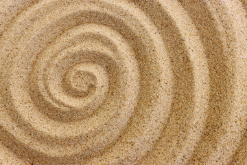 Top view image of beach sand background with patterns