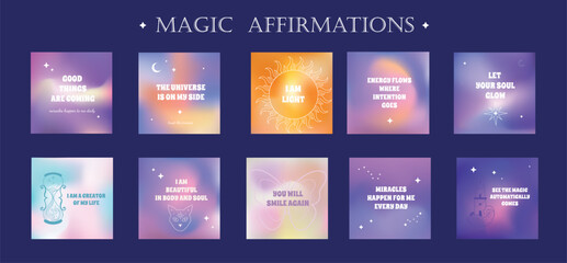 Spiritual positive mind inspirational motivational quotes about calming, self love, good enough life , meditation , psychology, yoga, energy concept. Sunset sky banner, templates for social media