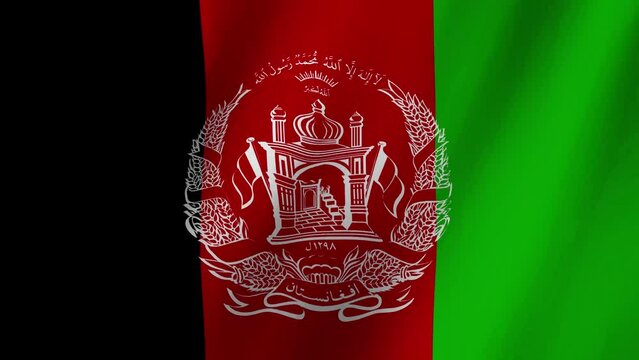3D Animation of the Afghanistan Flag Waving