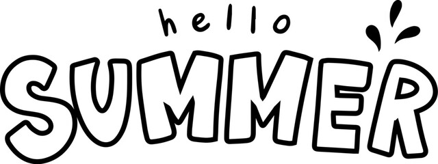 Summer english word lettering design