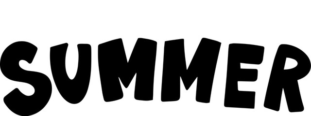 Summer english word lettering design