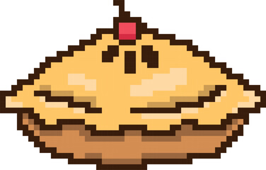 Obraz premium Vector Pan Cake Pixel Art Illustration