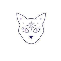 Cat vector icon logo design, symbol. Emblem