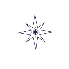 Star  vector icon logo design, symbol. Emblem